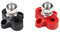 Tiardey 1Pair Bus Bar Terminal Block Power Stud Insulated Battery Junction Post Terminal Block Set M8 Single bolt for 12-48V Trucks RVs Boats - Red Black