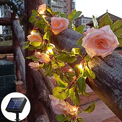 cuzile Solar-Gartenstecker im Freien, solarbetriebene LED-Solarleuchten für den Außenbereich, solarbetriebene Solar-Deko-Lichter, AP8 Blinkmodi, rosa Beleuchtung für Terrasse, Weg, Hof, Garten,