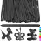 YOUYIKE 100 Stück Modellierballons, Lange Luftballons zum Formen, Modellier Luftballons für Tiere, Magischer Ballon, für Geburtstage Veranstaltungen Dekoration, Partys, Hochzeiten (Schwarz)