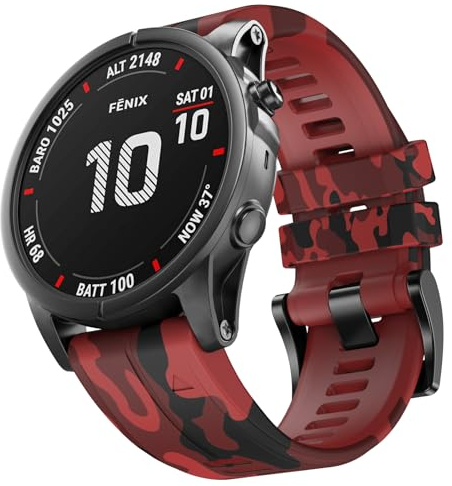 Garmin Uhrenarmband 22mm für Fenix 5/5 Plus/6/6 Pro/7/7 Pro/3, Epix 2, Instinct/Instinct 2 Solar, Forerunner 935/945/955/745, Approach S60, S62 - Quickfit 22mm Armband