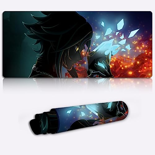 Design personalizzato Genshin Impact Xiao Keyboard Mouse personaggio del gioco Large Mousepad XL (13.77x23.6X0.15)