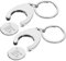 BESPORTBLE Trolley Token Keyrings: 2Pcs Reusable Trolly Shopping Coin, Trolley Token Keychain, Trolley Tokens for Supermarket Cart Trolley Key