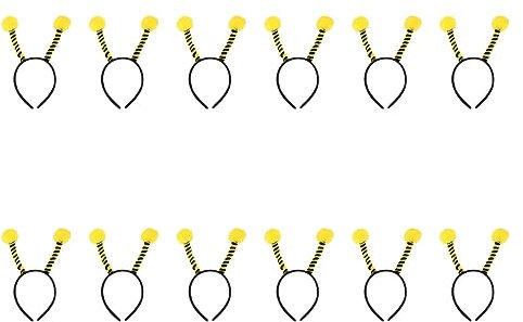 12er-Pack Bienen-Stirnbänder Set, Harilla Honigbienen Fühler Kostümzubehör, Gelb & Schwarz Plüsch Flexibles Stirnband, Partygeschenk für Kinder und Erwachsene, Halloween Geburtstags Cosplay Aufführung