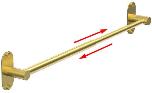 Miroamz Towel Bar, Adhesive or Drill Wall Mount, Brushed Gold, 1 Pack