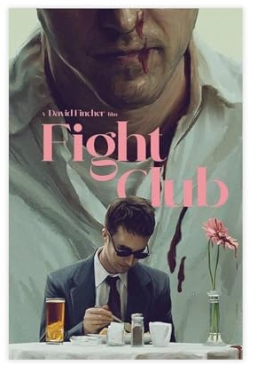 EMIGOS Fight Club Filmposter auf Leinwand, Poster, Wandkunst, Dekor, Bild, Gemälde für Wohnzimmer, Schlafzimmer, Dekoration, ungerahmt, 50 x 75 cm