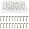 UFURMATE Screw in Hooks, 50PCS Antique Bronze L Shaped Hooks Shouldered Dresser Cup Hooks Right Angle Hooks Self Tapping Screw Hooks for Indoor and Outdoor Hanging