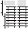 CYEER 20 Pack Black Kitchen Cupboard Handles 128mm Hole Center, Stainless Steel Matt Black Drawer Cupboard Door Handles T Bar Wardrobe Cabinet Pull Handle for Kitchen, Overall Length:200mm