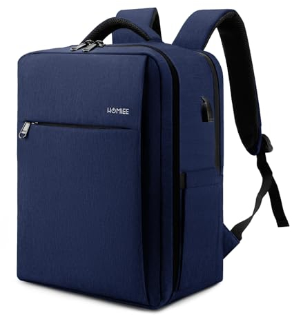 HOMIEE Zaino da Viaggio D'affari Aereo Bagaglio a Mano 40X30X20 per PC Portatile Zaino Porta PC 15.6 Pollici Zaino Valigia Ufficio Laptop Computer Zaini Lavoro Università Scuola