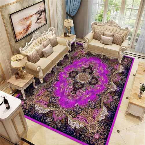 Kinderzimmer Teppich Teppich Babyzimmer Klassischer Vintage-Teppich für Heimdekoration, waschbar, öl- und staubdicht, rutschfest, für Wohnzimmer, Schlafzimmer und Esszimmer 70X140cm Wintergarten Deko