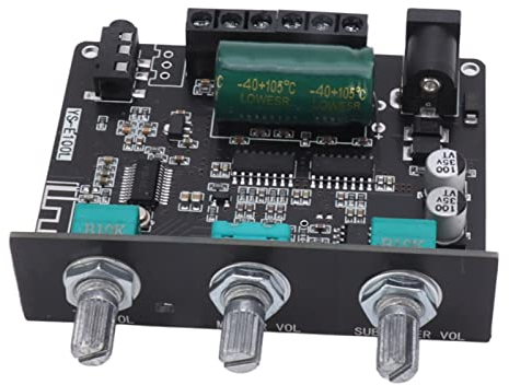 Upgraded Amplifier Board 2.1 Channel Treble Bass 2x50W 100W Subwoofer HiFi with APP Control, for Home Entertainment System