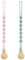 Yoolhamy Attache Tetine Silicone, 2 Attaches Attache Sucette pour Bebe Accroche Tetine Garçons et Filles, Pacifier Clip Chain, Attaches sucette souples et flexibles (1pcs Pink+1pcs Green)