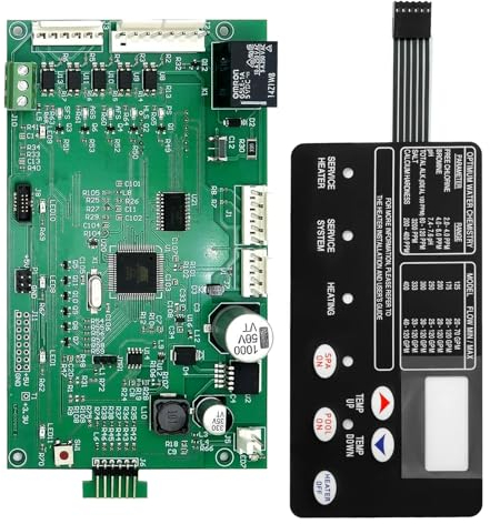 MOPKIUTR 42002-0007S Steuerplatine für Poolheizungen mit 472610Z Schaltermembran-Pad, kompatibel mit Mastertemp & Sta-Rite Max-E-Therm NA/LP-Serie Pool/Spa