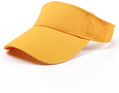 ANDICEQY Cappelli sportivi con visiera parasole regolabile, vuoto, cappellino da baseball in cotone, per donne e uomini, Giallo, 6.375