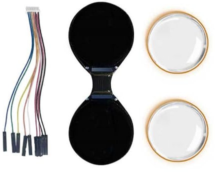 Psdndeww Miniatur 1,8 cm rundes LCD-Display, Doppel-Augen-Bildschirm für Wearables und Elektronik, einfache Integration