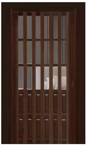 Schiebetür Falttür falttüren innentüren Mehrfach Gefaltete Akkordeontür Im Bauernhausstil Für Schlafzimmer, Badezimmer, Schrank Und Terrasse, Veranda, Innenschiebetüren Mit Rädern Und Griff(Frosted,Wx