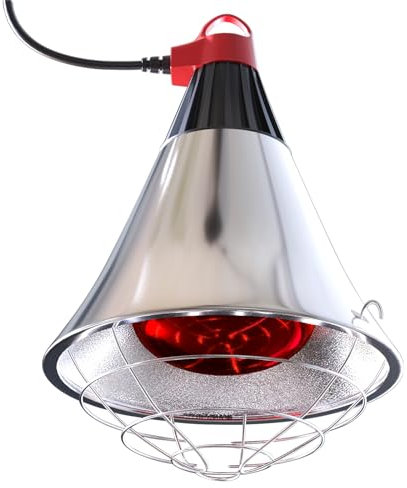 Neviland Infrared Heat Lamp with 250W Heat Bulb High/Low Switch Poultry Heat Lamp for Puppies and Chicks