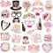 Fiesta de Boda Photo Booth Props,Carteles Rosas para el telón de Fondo de la Boda y la estación Selfie para la decoración de la Fiesta de Bodas