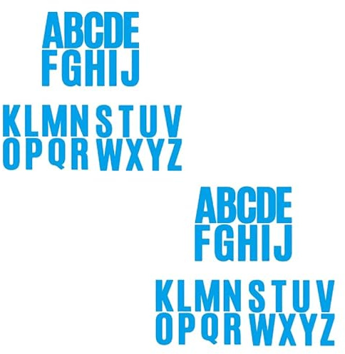 6 Sheets Light Blue Letter Stickers 100MM Uppercase Alphabet Stickers,Waterproof Vinyl Large Stick on Letters A-Z,Self Adhesive Letters Sticker for Scrapbook,Crafts,Poster,Home Decor