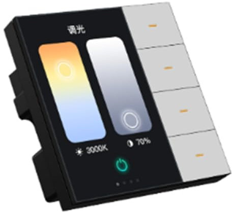 JNJOOD Interruptor de pared ZigBee Tuya Smart Panel de Control Central Interruptor de 4 Grupos