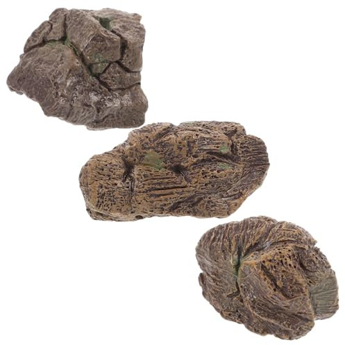 Toyvian 3stücke Teiliges Miniatur Dekoratives Bunte Resin Steine Für Pflanzgefäße Und Gartenanlagen Vielseitige Ziersteine Für Aquarium Sukkulenten Und Bonsai Wetterfest Und Glatt
