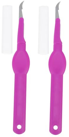 HOMSFOU 1 Set Settore Tagliacuci per Cucire Strumento di Rimozione del Filo Dispositivo di Rimozione della Cucitura Cucire Lo Strumento Unpicker Acciaio Inossidabile Viola,Porpora 2 Pezzi