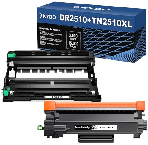 TN2510XL Toner + DR2510 Trommel für Brother TN2510XL Toner DR-2510 Trommel | Für Brother TN-2510 Toner für Brother MFC-L2835DW MFC-L2827DW MFC-L2800DW DCP-L2660DW DCP-L2620DW DCP-L2627DW HL-L2400DWE