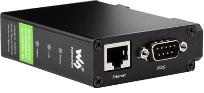 RS232/RS422/RS485 to RJ45 Ethernet Module, TCP/IP to Serial, with POE Function, Bi-Directional Transparent Data Transmission Between RS232/485/422 and Ethernet, Rail-Mount Serial Server
