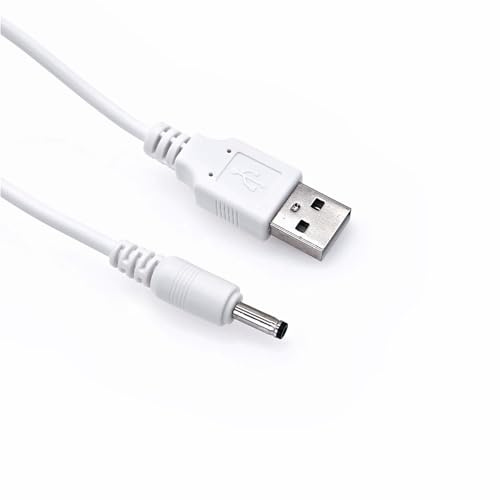 JZK 1M Cable de carga de repuesto para cepillo de dientes eléctrico para FOREO ISSA, cargador USB para limpiador facial para Foreo Luna 1 2 3 4 mini, cable carga para ISSA Hybrid/mikro/play, blanco