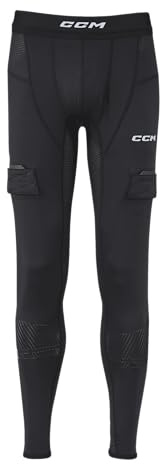 CCM Herren Schnittschutz-Unterhose für Eishockey, mit Gel, Jock, Hook und Klettverschlusslaschen (S)