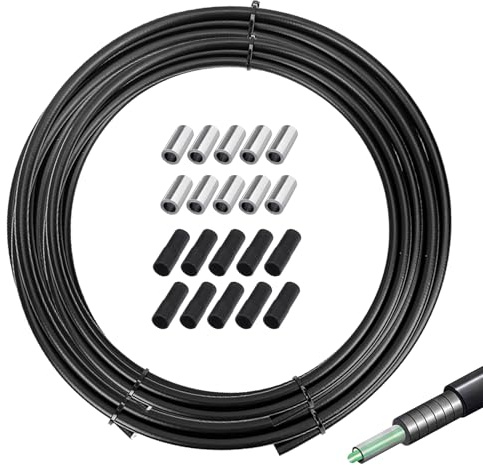 PORFOYO Cavo del freno per bicicletta, 10 metri, copertura del cavo del cambio Ø 5 mm, cavo Bowden bicicletta, cavo del freno, fune del freno per mountain bike, bici da corsa, cavo di ricambio