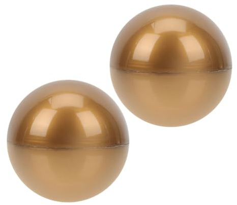 Bingokugeln 2 Stück Kunststoff Gold, Weihnachten Party | Hohle Öffnung, Glatt und Glänzend, Leicht zu Greifen, für Klassenzimmer und Firmenveranstaltungen
