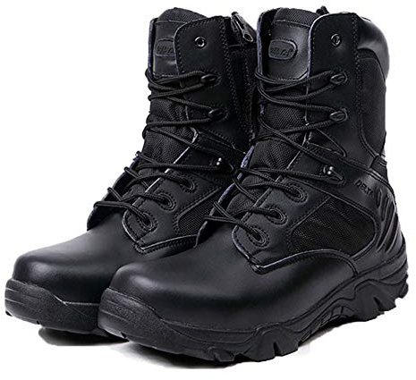 LiliChan Uomo Tactical Boots Delta zip laterale scarpe Militare Lavoro 8 pollici Army
