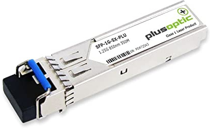 Plusoptic SFP-1G-SX-PLU - 1G MM SFP 2KM SC, Works with Allied Telesis, Netgear,D Link, TP link, Ubiqiti, Zyxel and Ruckus