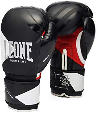 LEONE 1947 Fighter Life, Guantes Unisex Adulto, Unisex Adulto, GN307, Negro, 14OZ