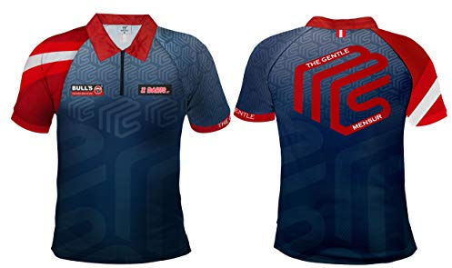BULL'S Mensur Suljovic Shirt, Replica Dart-Shirt 2019, Sublimation Dartshirt, atmungsaktiv, L