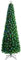 WeRChristmas Fibre Optic Pencil Christmas Tree with Chasing Warm LED Stars, Multi-Colour, 6 feet/1.8m
