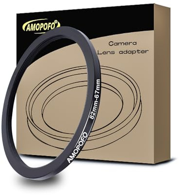 82mm-67mm Step-down-Ringe Filteradapter Ring,82mm bis 67mm Filter Adapterring- von Kamera Objektiv mit 82mm Filtergewinde auf 67mm Filter-Ring