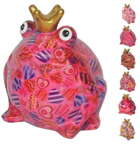netproshop Spardose Frosch Pink Serie aus Keramik Pomme Pidou, Auswahl:Frosch-Pink-Herz