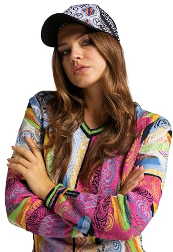 Carlo Colucci Basecap mit Block-Schriftzügen Schwarz OS