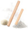 2 Stück Teigroller Buchenholz - Nudelholz Holz, Teigroller Holz Klein, Umweltfreundliches Französisches Nudelrolle Holzteigroller, Rolling Pin für Pizza, Fondant, Kuchen, Kekse