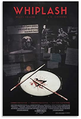 Whiplash Filmposter, dekoratives Gemälde, Leinwand, Wandkunst, Wohnzimmer, Poster, Schlafzimmer, Gemälde, 20 x 30 cm