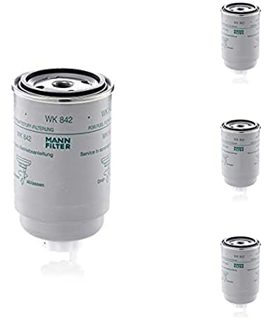 Original MANN-FILTER Kraftstofffilter WK 842 – Für Busse und Nutzfahrzeuge, 4er Packung