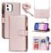 Cavor Coque Compatible avec iPhone 11 Etui avec Cordon,Flip Portefeuille Étui Cuir,[9 Porte Cartes][Double Boucle],Protection Housse Etui Compatible avec iPhone 11 - Or Rose