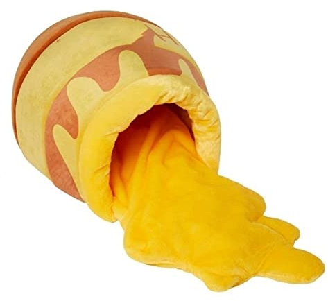 AnsonBoy Yellow Honey Pot Cat Bed Honey Jar Shape Cat Bed Cute Plush Cartoon Warm Pet Bed Cat House Mat Soft Pet Nest for Small Cat Dog