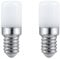 T18 E14 LED Light Bulb Fridge 3W AC 230V, 300LM Cool White 6000K, Non-Dimmable, 30W Incandescent Equivalent, E14 LED Refrigerator Bulb for Freezer, Night Light, Sewing Machine, Pack of 2