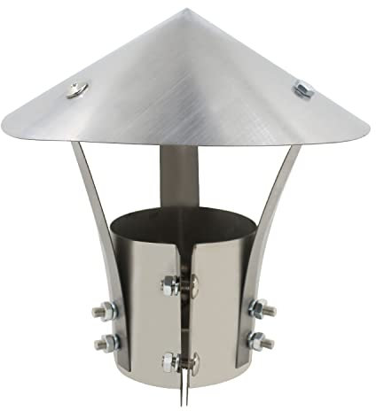 Sombrero chimenea estufa pellets sombrerete antilluvia caperuza salida humos conducto terminal tubo chimenea barbacoa (90mm Diámetro interior)