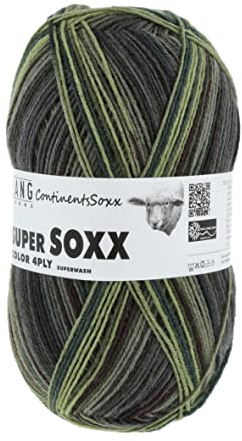Lang Yarns - Super Soxx Color 4-fach 0405 olivgrün 100 g