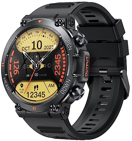 Fiorky K56PRO Smartwatch da uomo Schermo da 1,39 pollici Sport Smart Watch Fitns Cardiofrequenzimetro Monitor lla prsi sanguigna IP67 Impermeabile comp Bluetooth 5.0