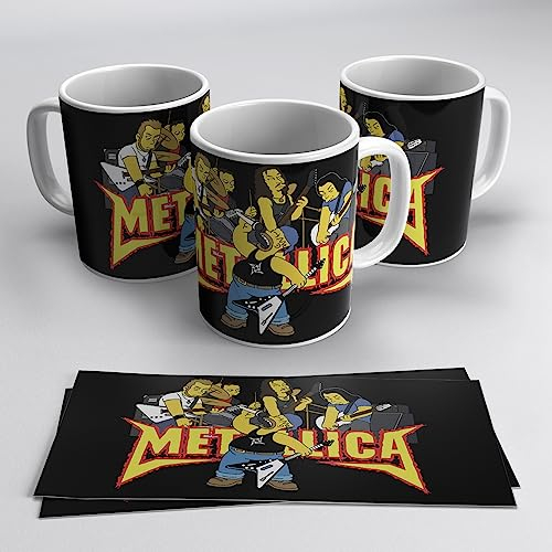 newseny Taza regalo Rock - Metallica de dibujos animados - Regalo para fans de Metallica y Rockeros (taza rock) | Cerámica 355ml