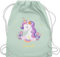 Turnbeutel Rucksack - Einhorn Geschenk Einhörner I Unicorn - Unisize - Pastell Grün - personalisierte geschenke mädchen einhornrucksack unicorns with beutel wechselbeutel kita kinderturnbeutel